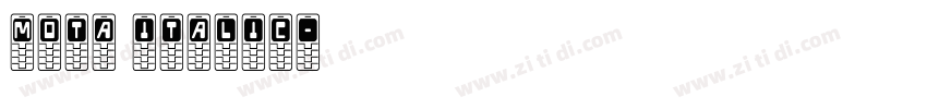 mota italic字体转换